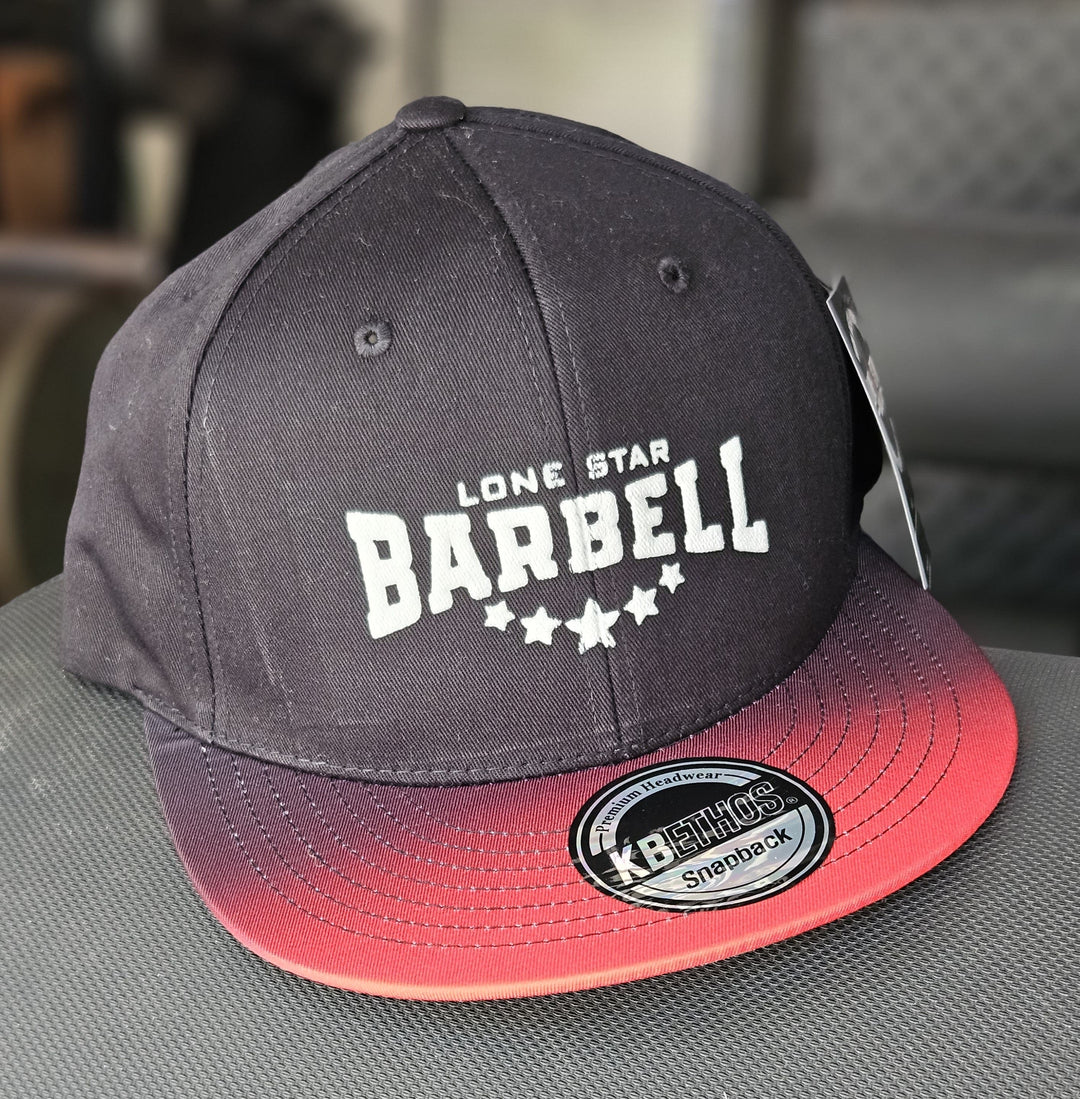 Lone Star Barbell Club simple Black and Red Ombre Bill Hat