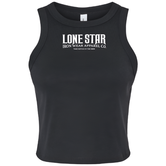 Lone Star Barbell Club variable Black / XS Cropped Micro Rib Racer Tank