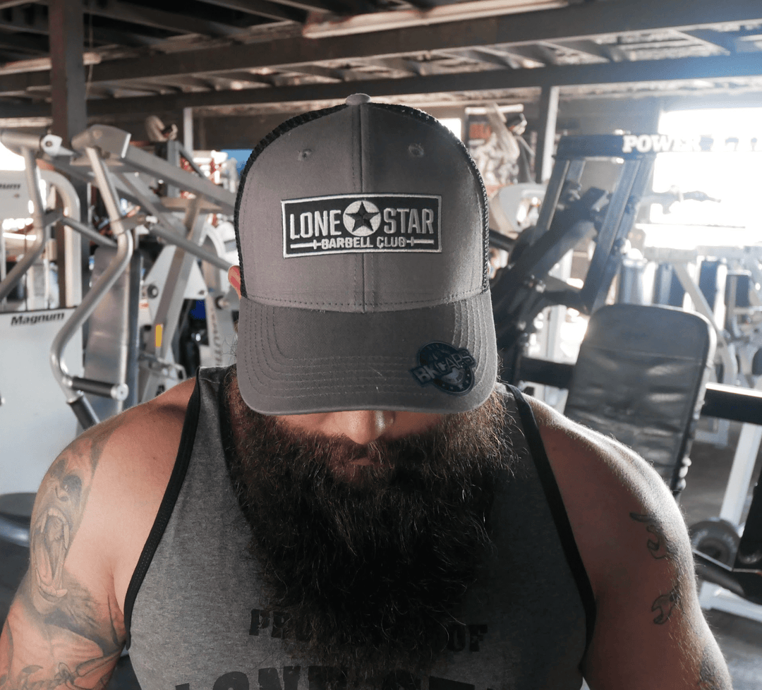 Lone Star Barbell Club simple Gray and Black Patch Hat