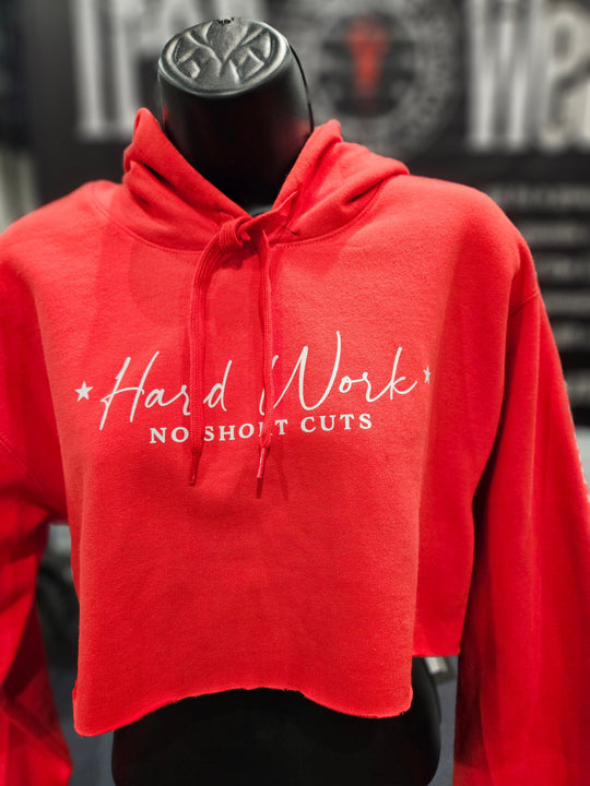 Lone Star Barbell Club variable Hard Work Script Cropped Hoodie