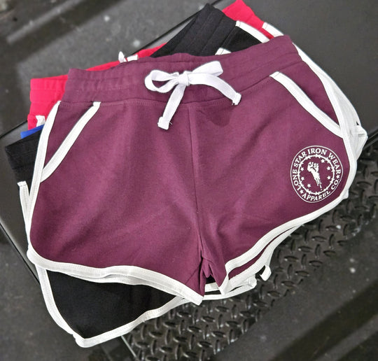 Lone Star Barbell Club variable Plum / Small Women's Ringer Lifting Shorts with Pockets