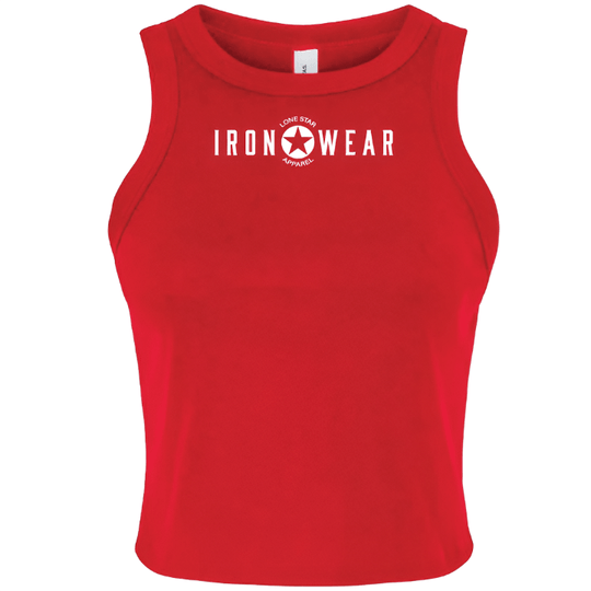 Lone Star Barbell Club variable Red / XS Cropped Micro Rib Racer Tank