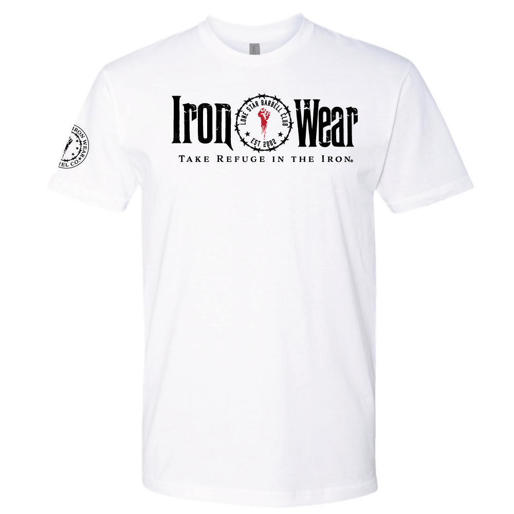 Lone Star Barbell Club variable White / Small Take Refuge in the Iron Tee