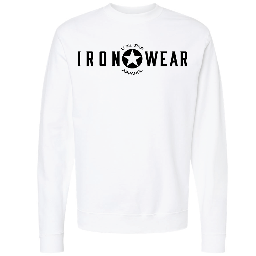 Lone Star Iron Wear variable MEDIUM / White Iron Wear Crew Sweatshirt